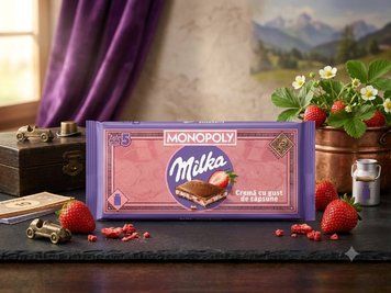 Молочний шоколад Milka з полуничною начинкою 76222010999368 фото