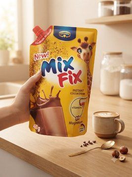 Какао-напій Kr&uuml;ger Mix FiX Instant Cocoa Drink у зручному форматі з дозатором 4052700001746 фото