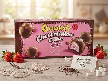 Тістечко CravigZ Chocomallow Cake Strawberry Flavoured 8719189419245 фото
