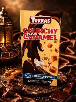 Чорний шоколад Torras Crunchy Caramel 8410342007551 фото