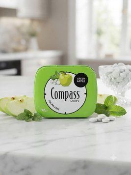 Мʼятні пастилки -драже Compass з яблуком 4017602700883 фото