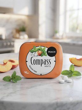 Пастилки-драже Compas Mints Peach 4017602700999 фото